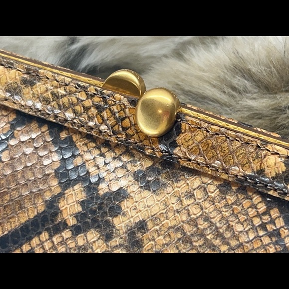 Brahmin Lucia Island Python print leather clutch/Purse. - Picture 2 of 12